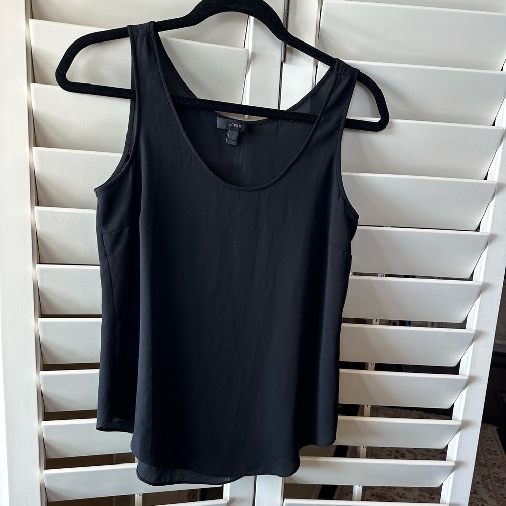 J Crew Black Sleeveless Top